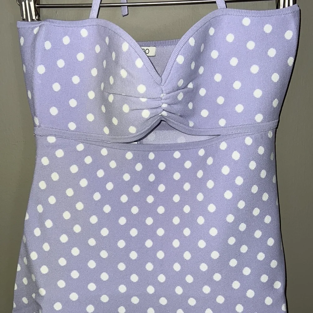 Revolve Ronny Kobo Purple Polka Dot Shila Dress Size XS - Picture 4 of 13